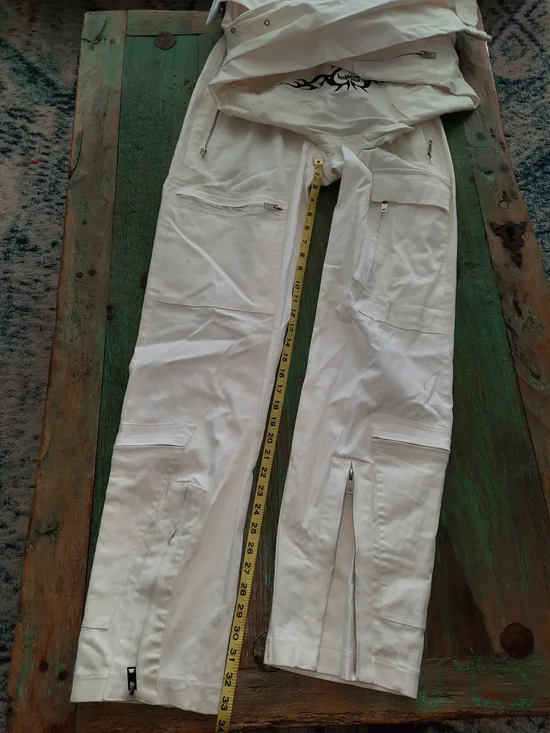 I.AM.GIA NWT White Women's Utility Jumpsuit  Modern Workwear Style Size Small - Picture 16 of 16